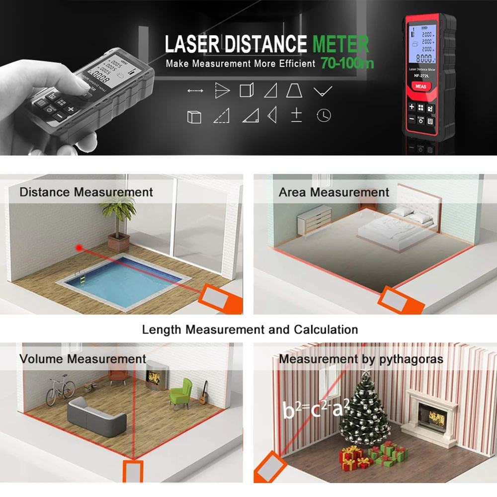 Noyafa NF-271 Đo Khoảng Cách 4 - đánh giá và giá Industrial Laser Rangefinder
