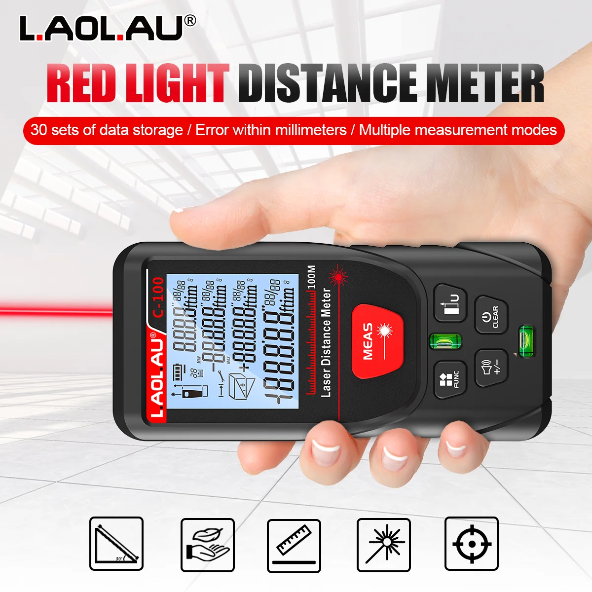 LAOLAU Digital Laser Range Fin - đánh giá và giá Industrial Laser Rangefinder