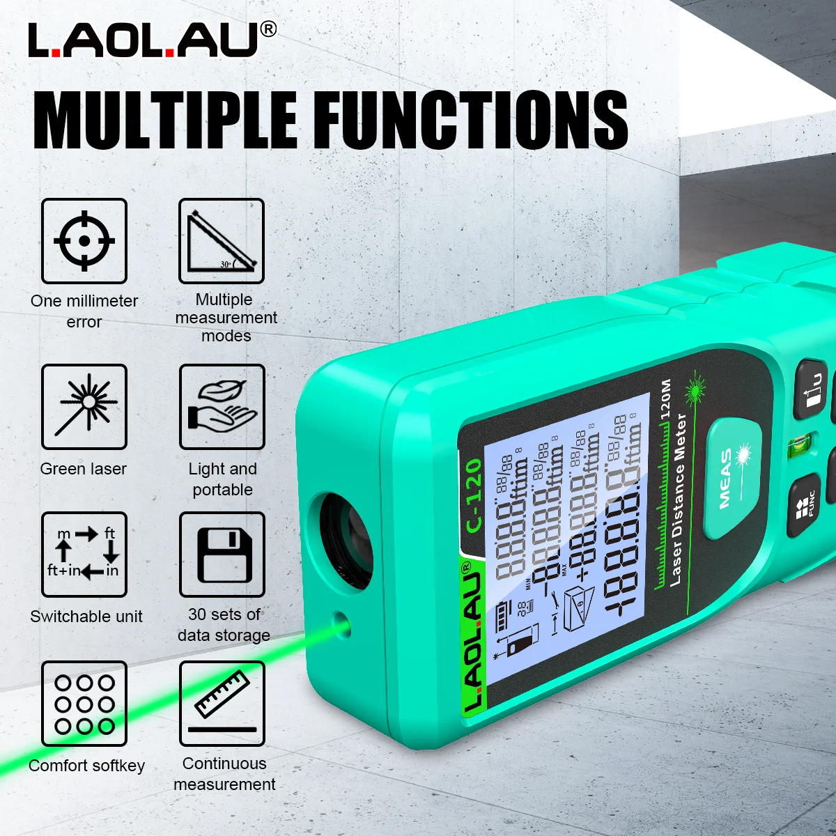 LAOLAU Digital Laser Range Fin - đánh giá và giá Industrial Laser Rangefinder