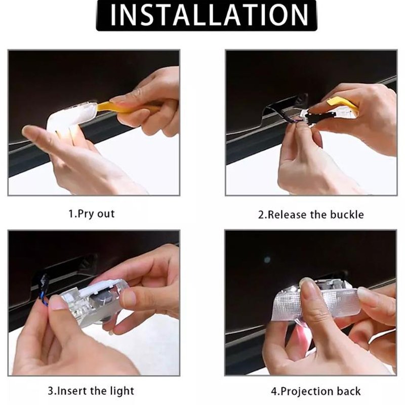 2Pcs Car LED Door Welcome Warn - đánh giá và giá Industrial Laser Projection