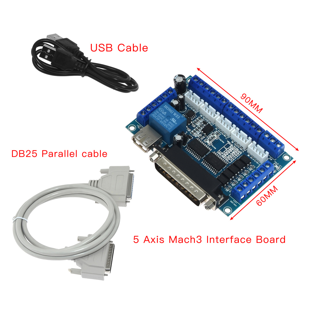 5 Trục CNC Đột Phá Tàu Với Cáp - đánh giá và giá Breakout Board Mach3